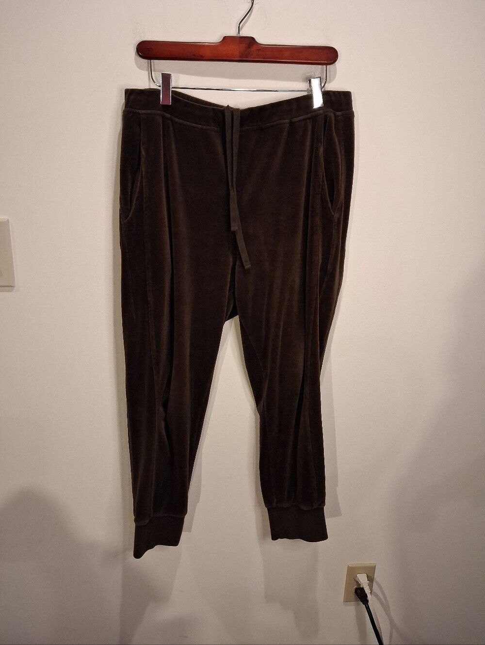 Vince Womens Size M Brown Cozy Velour Sweatpants W/pockets